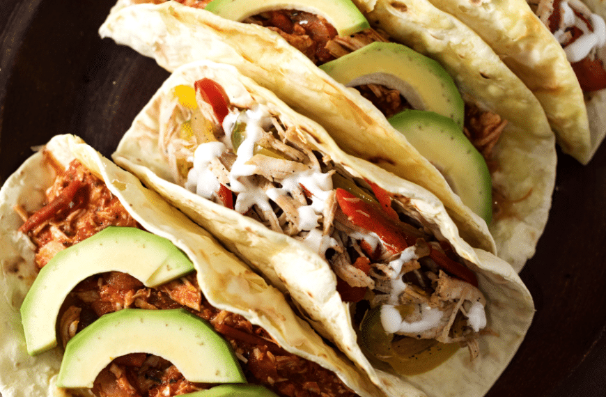Chicken tacos on a plate
